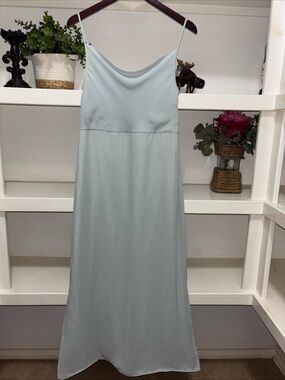 Ceremony By Joanna August Mint Formal Maxi Dress Sleeveless Side Slits Size S
